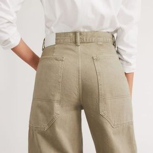 NWT Everlane Wide-Leg Pants Gardener Jeans in Moss
